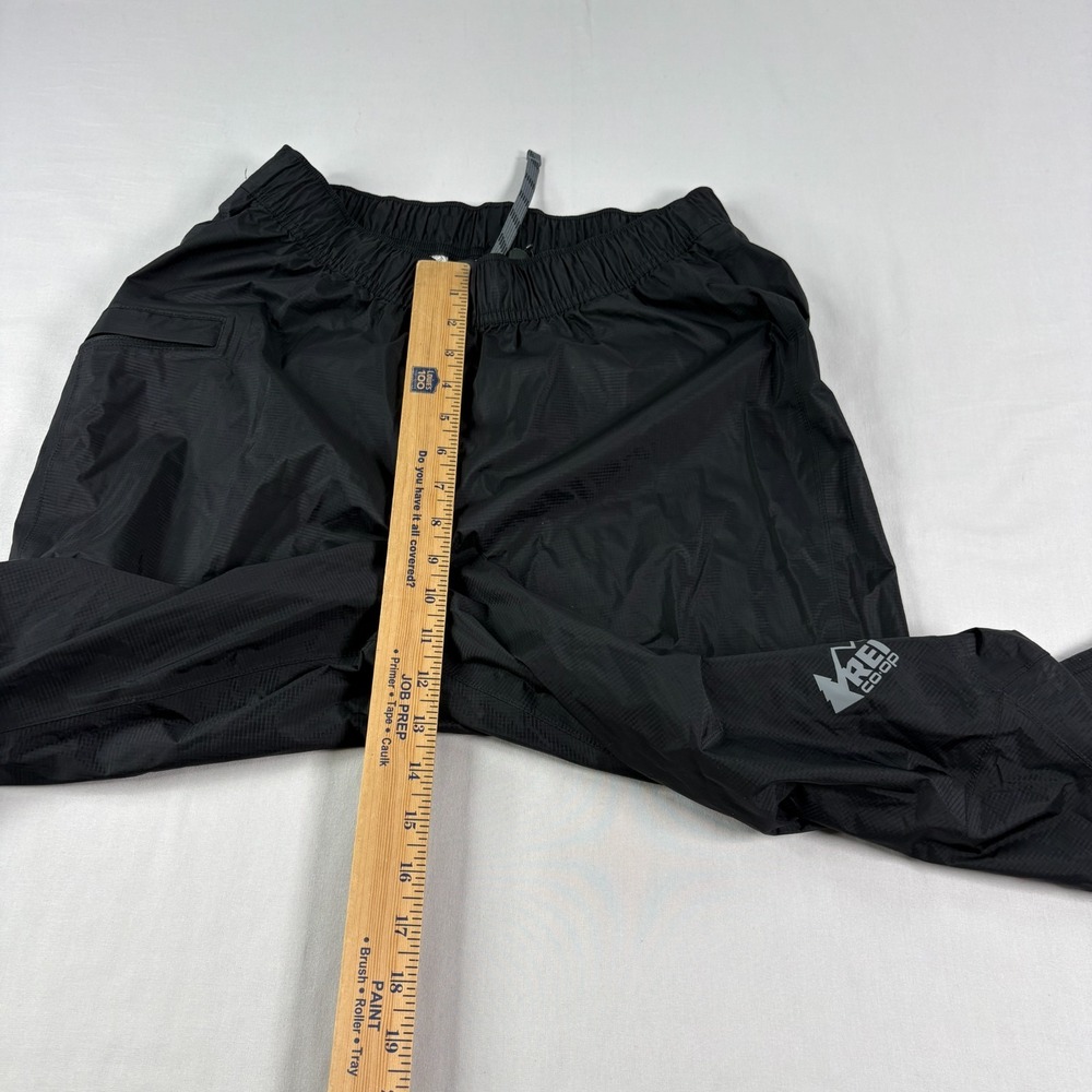 REI Rain Pants Mens Small Black Ranier Water Resistant Stretch Ripstop Outdoor - Picture 9 of 13